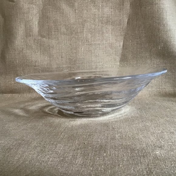 Simon Pearce Art Glass Display or Serving Bowl Hand Blown Heavy Glass - Picture 11 of 11